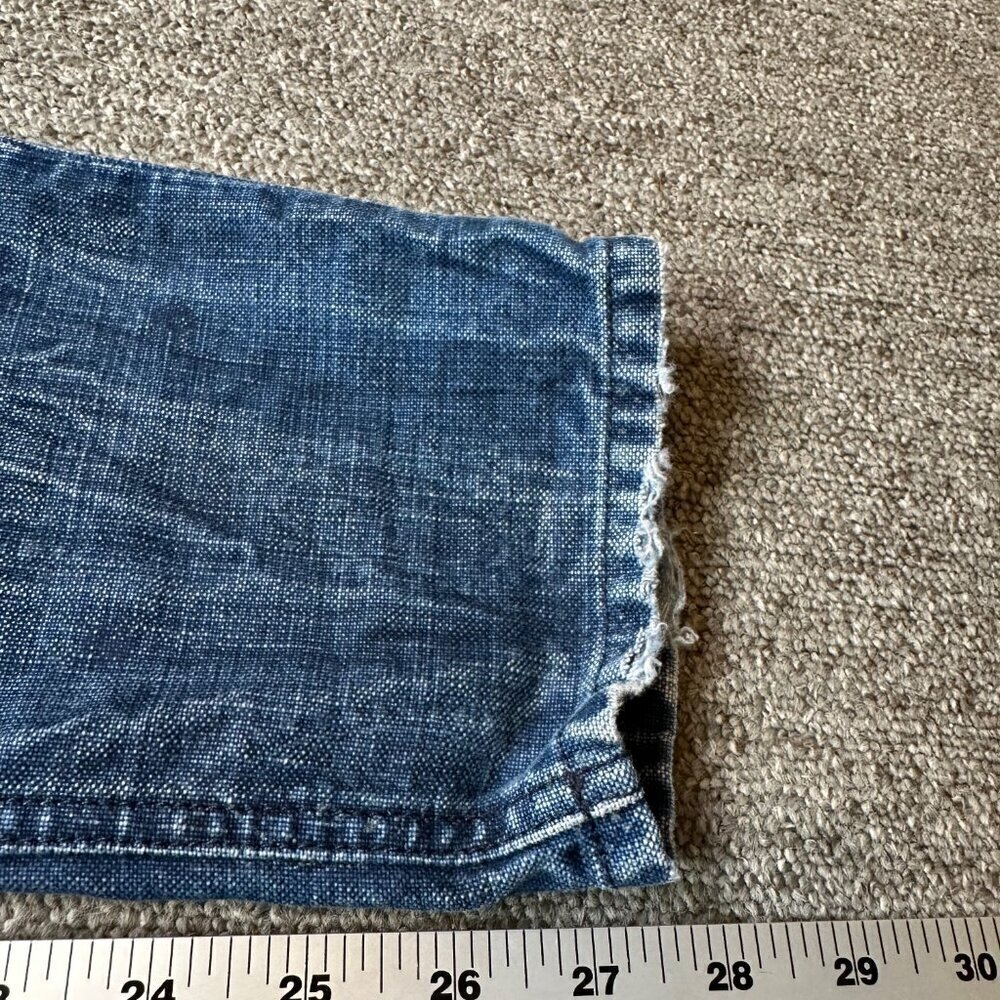 Vintage Ralph Lauren Linen Cotton Blend Floral Print Denim Jeans Size Womens 28 - Picture 4 of 7